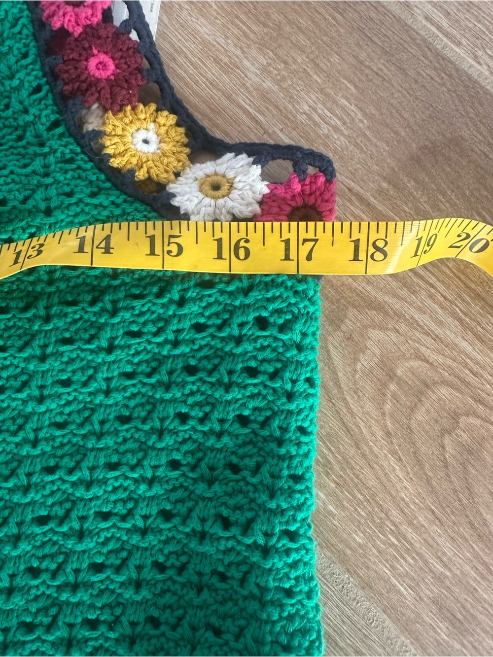 🆕NWT Zara FLORAL GREEN CROCHET KNIT COTTON DRESS LIMITED EDITION SZ S - Picture 5 of 6